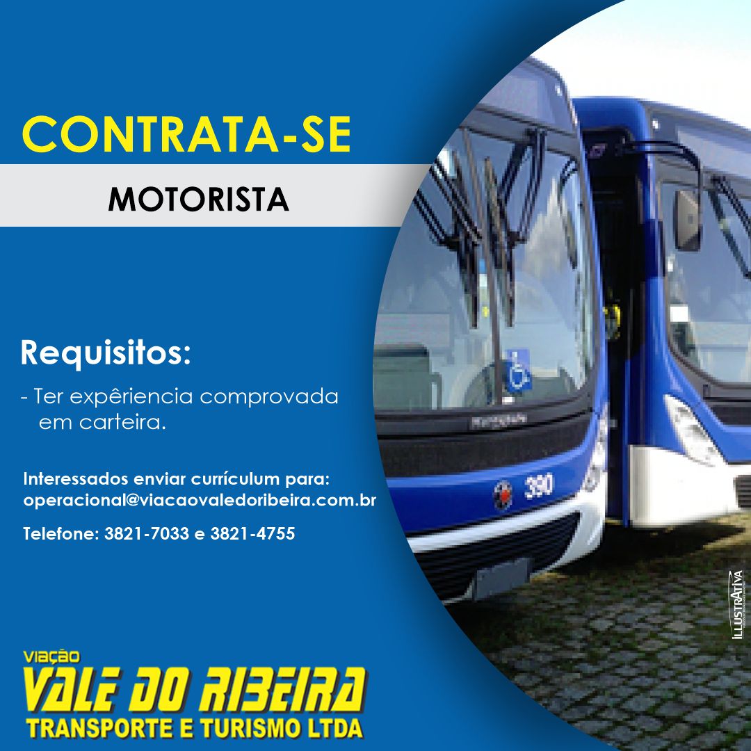 CONTRATA-SE – Viação Vale Do Ribeira Ltda